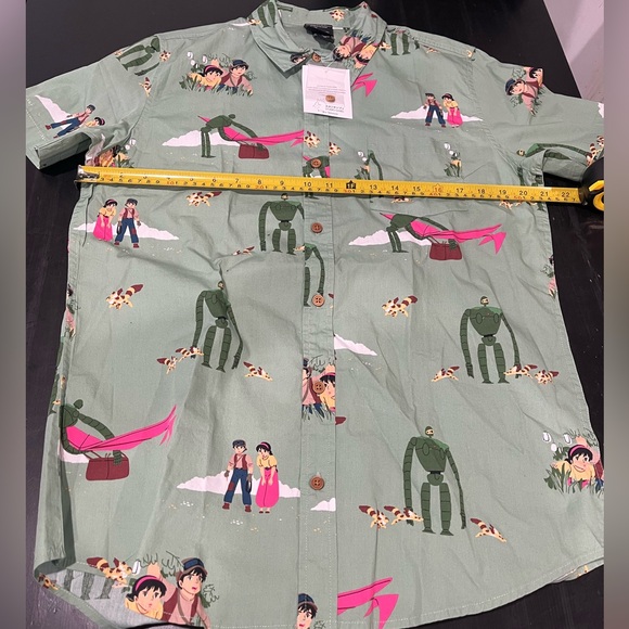 Studio Castle in the Sky Pazu, Sheeta, and Friends Woven Button-Up (Medium) - Picture 7 of 7